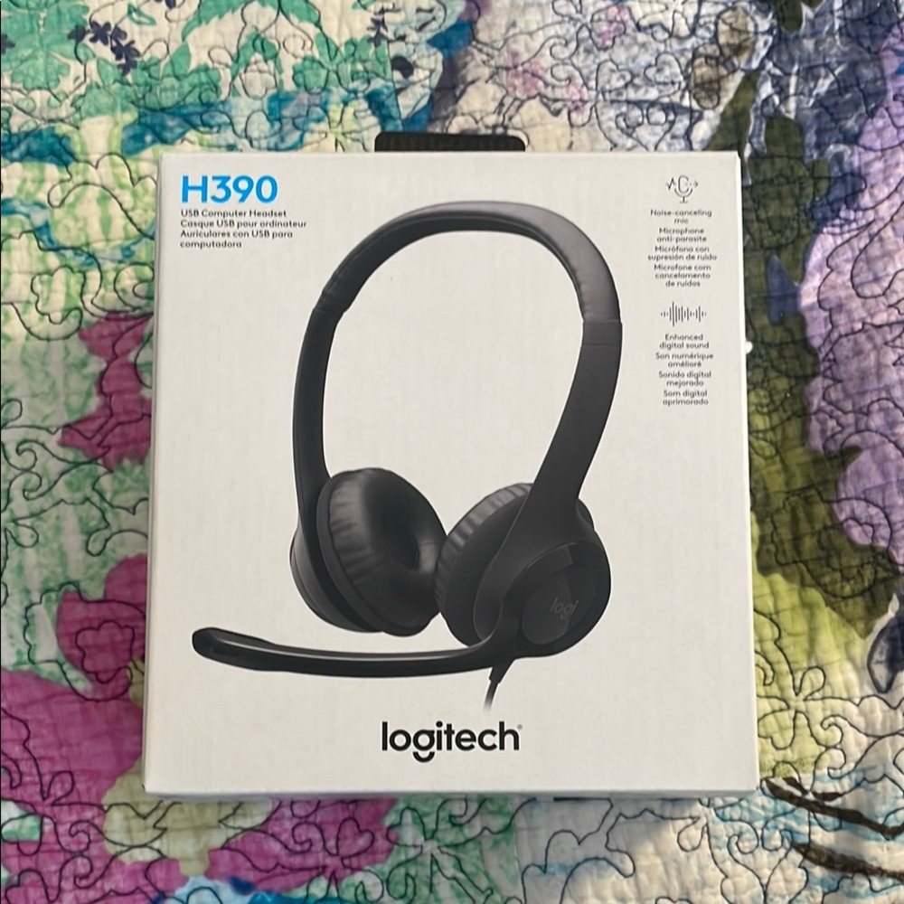 Logitech H390 USB Computer Headset - Black